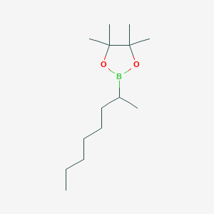 molecular formula C14H29BO2 B13993223 4,4,5,5-Tetramethyl-2-(1-methylheptyl)-1,3,2-dioxaborolane 