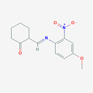 molecular formula C14H16N2O4 B13993245 2-[N-(4-Methoxy-2-nitrophenyl)formimidoyl]cyclohexanone CAS No. 5349-43-9