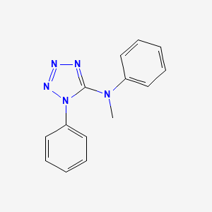 molecular formula C14H13N5 B13993255 N-Methyl-N,1-diphenyl-1H-tetrazol-5-amine CAS No. 63641-04-3