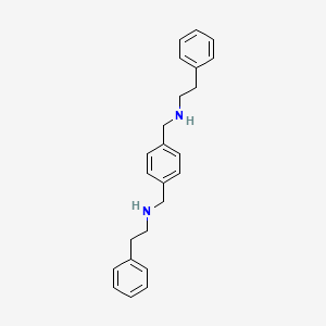 molecular formula C24H28N2 B13993312 n,n'-(Benzene-1,4-diyldimethanediyl)bis(2-phenylethanamine) CAS No. 27700-78-3