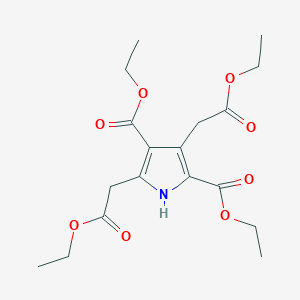 molecular formula C18H25NO8 B13993314 diethyl 3,5-bis(2-ethoxy-2-oxoethyl)-1H-pyrrole-2,4-dicarboxylate CAS No. 7467-83-6