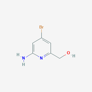 molecular formula C6H7BrN2O B13993318 6-Amino-4-bromo-2-pyridinemethanol 