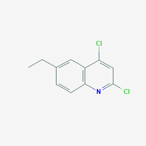 molecular formula C11H9Cl2N B13993330 2,4-Dichloro-6-ethylquinoline 