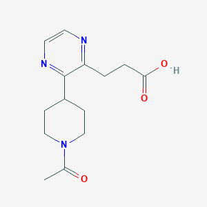 B1399334 3-(3-(1-Acetylpiperidin-4-yl)pyrazin-2-yl)propanoic acid CAS No. 1316223-69-4
