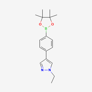 molecular formula C17H23BN2O2 B13993363 1-Ethyl-4-(4-(4,4,5,5-tetramethyl-1,3,2-dioxaborolan-2-yl)phenyl)-1H-pyrazole 