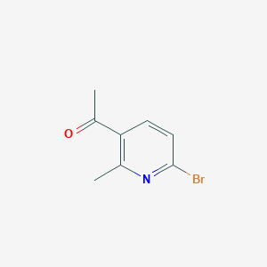 molecular formula C8H8BrNO B13993367 1-(6-Bromo-2-methyl-3-pyridinyl)ethanone 