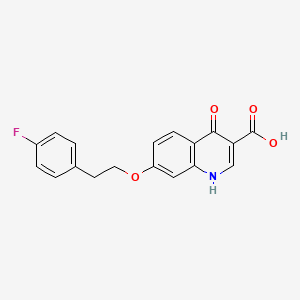 molecular formula C18H14FNO4 B13993370 7-[2-(4-fluorophenyl)ethoxy]-4-oxo-1H-quinoline-3-carboxylic acid CAS No. 78105-12-1