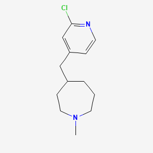 B1399339 4-[(2-Chloropyridin-4-yl)methyl]-1-methylazepane CAS No. 1316218-44-6