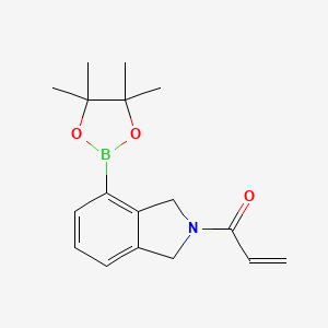 molecular formula C17H22BNO3 B13993400 1-[4-(4,4,5,5-Tetramethyl-1,3,2-dioxaborolan-2-yl)-1,3-dihydroisoindol-2-yl]prop-2-en-1-one 