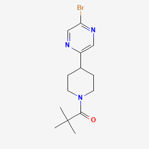 molecular formula C14H20BrN3O B1399344 1-[4-(5-Bromopyrazin-2-yl)piperidin-1-yl]-2,2-dimethylpropan-1-one CAS No. 1316218-22-0