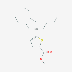 molecular formula C18H32O2SSn B13993447 2-Thiophenecarboxylic acid, 5-(tributylstannyl)-, methyl ester CAS No. 157025-32-6