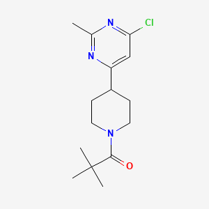 1-[4-(6-Chloro-2-methylpyrimidin-4-yl)piperidin-1-yl]-2,2-dimethylpropan-1-one