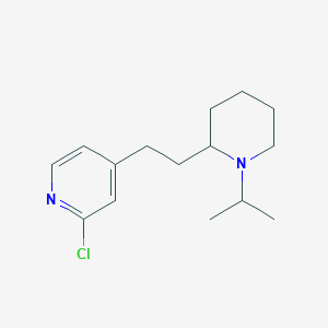 molecular formula C15H23ClN2 B1399346 2-Chloro-4-(2-(1-isopropylpiperidin-2-yl)ethyl)pyridine CAS No. 1316217-78-3