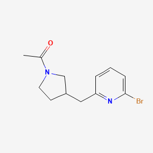 1-(3-((6-Bromopyridin-2-yl)methyl)pyrrolidin-1-yl)ethanone