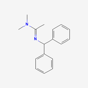 molecular formula C17H20N2 B13993483 N,N-Dimethyl-N'-diphenylmethyl-acetamidine CAS No. 57058-35-2