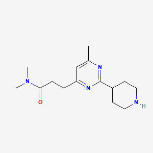 molecular formula C15H24N4O B1399349 N,N-Dimethyl-3-(6-methyl-2-piperidin-4-yl-pyrimidin-4-yl)-propionamide CAS No. 1316222-84-0