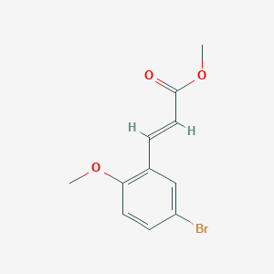 molecular formula C11H11BrO3 B13993498 (E)-methyl 3-(5-bromo-2-methoxyphenyl)acrylate 