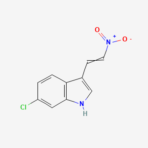 molecular formula C10H7ClN2O2 B13993501 6-chloro-3-[(1E)-2-nitroethenyl]-1H-indole 