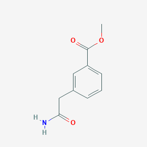 molecular formula C10H11NO3 B13993506 Methyl 3-(2-amino-2-oxoethyl)benzoate 