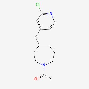 molecular formula C14H19ClN2O B1399352 1-(4-((2-Chloropyridin-4-yl)methyl)azepan-1-yl)ethanone CAS No. 1316218-25-3