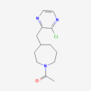 molecular formula C13H18ClN3O B1399353 1-(4-((3-氯吡嗪-2-基)甲基)氮杂环-1-基)乙酮 CAS No. 1316218-46-8
