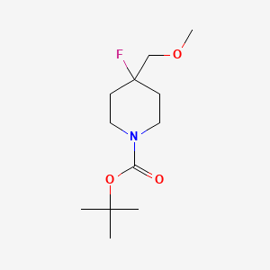 molecular formula C12H22FNO3 B13993532 Tert-butyl 4-fluoro-4-(methoxymethyl)piperidine-1-carboxylate 