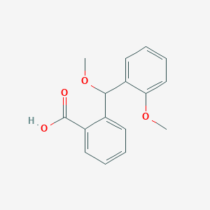 molecular formula C16H16O4 B13993573 2-[Methoxy-(2-methoxyphenyl)methyl]benzoic acid CAS No. 5441-26-9