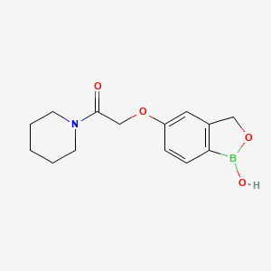 molecular formula C14H18BNO4 B13993578 2-((1-Hydroxy-1,3-dihydrobenzo[c][1,2]oxaborol-5-yl)oxy)-1-(piperidin-1-yl)ethan-1-one 