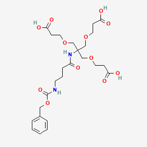 molecular formula C25H36N2O12 B1399359 10,10-双((2-羧乙氧基)甲基)-3,8-二氧代-1-苯基-2,12-二氧杂-4,9-二氮戊十五烷-15-酸 CAS No. 1381947-10-9