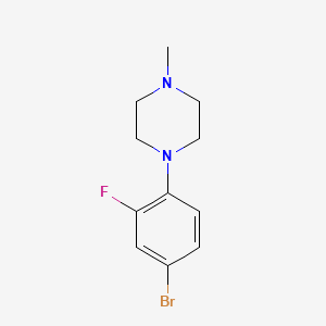 molecular formula C11H14BrFN2 B13993593 1-(4-Bromo-2-fluorophenyl)-4-methylpiperazine 