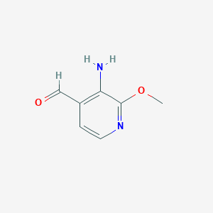 molecular formula C7H8N2O2 B13993594 3-Amino-2-methoxyisonicotinaldehyde 