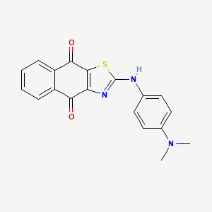 molecular formula C19H15N3O2S B1399360 2-(4-(Dimethylamino)phenylamino)naphtho[2,3-d]thiazole-4,9-dione CAS No. 220333-08-4