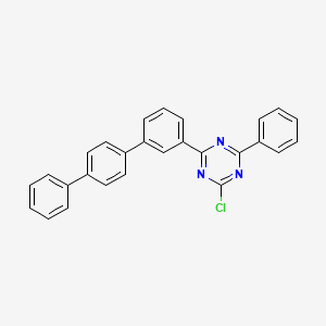 molecular formula C27H18ClN3 B13993613 2-chloro-4-phenyl-6-[3-(4-phenylphenyl)phenyl]-1,3,5-triazine 