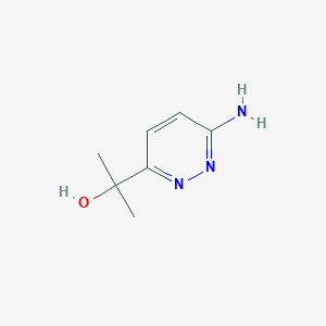 molecular formula C7H11N3O B13993617 2-(6-Aminopyridazin-3-yl)propan-2-ol 