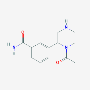 3-(1-Acetylpiperazin-2-yl)benzamide