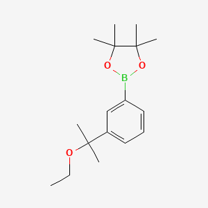 molecular formula C17H27BO3 B13993662 2-(3-(2-Ethoxypropan-2-yl)phenyl)-4,4,5,5-tetramethyl-1,3,2-dioxaborolane 