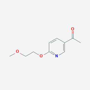 molecular formula C10H13NO3 B13993673 1-[6-(2-Methoxyethoxy)pyridin-3-yl]ethanone 