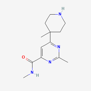 N,2-dimethyl-6-(4-methylpiperidin-4-yl)pyrimidine-4-carboxamide