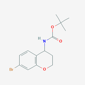 molecular formula C14H18BrNO3 B13993699 Tert-butyl (7-bromochroman-4-YL)carbamate 