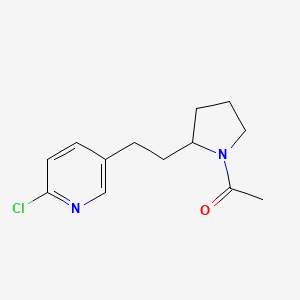 molecular formula C13H17ClN2O B1399371 1-[2-[2-(6-Chloropyridin-3-yl)ethyl]pyrrolidin-1-yl]ethanone CAS No. 1316227-16-3