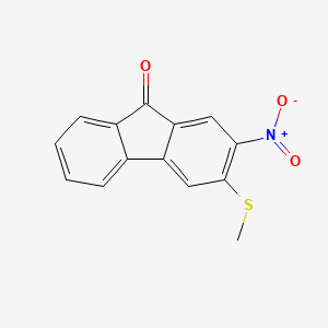 molecular formula C14H9NO3S B13993727 3-(Methylsulfanyl)-2-nitro-9h-fluoren-9-one CAS No. 16233-08-2