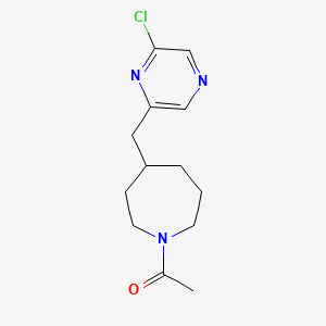 molecular formula C13H18ClN3O B1399373 1-[4-[(6-Chloropyrazin-2-yl)methyl]azepan-1-yl]ethanone CAS No. 1316221-05-2