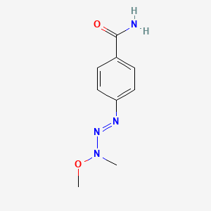 molecular formula C9H12N4O2 B13993738 4-[(1E)-3-Methoxy-3-methyltriaz-1-en-1-yl]benzamide CAS No. 66974-76-3