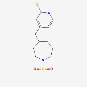 molecular formula C13H19ClN2O2S B1399374 4-(2-Chloro-pyridin-4-ylmethyl)-1-methanesulfonyl-azepane CAS No. 1316218-00-4