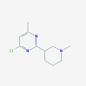 molecular formula C11H16ClN3 B1399375 4-氯-6-甲基-2-(1-甲基哌啶-3-基)嘧啶 CAS No. 1316223-48-9