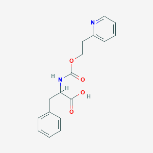 molecular formula C17H18N2O4 B13993767 3-Phenyl-2-(2-pyridin-2-ylethoxycarbonylamino)propanoic acid CAS No. 87136-59-2