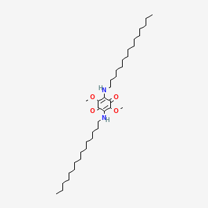 molecular formula C38H70N2O4 B13993773 2,5-Dimethoxy-3,6-bis(pentadecylamino)cyclohexa-2,5-diene-1,4-dione CAS No. 28421-15-0