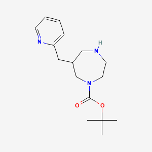 molecular formula C16H25N3O2 B1399379 叔丁基 6-(吡啶-2-基甲基)-1,4-二氮杂环戊烷-1-羧酸酯 CAS No. 1316217-57-8