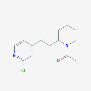 molecular formula C14H19ClN2O B1399383 1-(2-(2-(2-氯吡啶-4-基)乙基)哌啶-1-基)乙酮 CAS No. 1316221-46-1