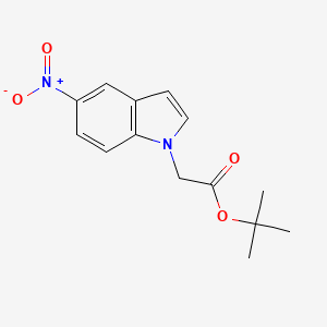 molecular formula C14H16N2O4 B1399384 tert-Butyl (5-nitro-1H-indol-1-yl)acetate CAS No. 227302-34-3